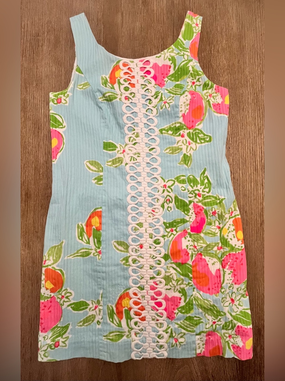 Lilly Pulitzer Women's Cathy Shift Dress Pool Blue, Pink Lemonade Size 8 - Picture 2 of 13